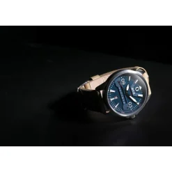 Montre AVI-8 homme acier cuir beige