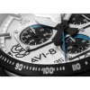 Montre AVI-8 homme chronographe acier cuir noir
