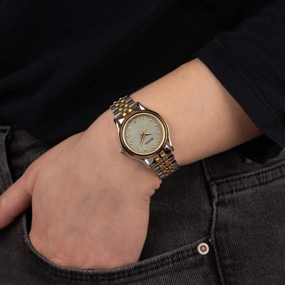 Montre BALMAIN beleganza femme bracelet acier inoxydable bicolore jaune