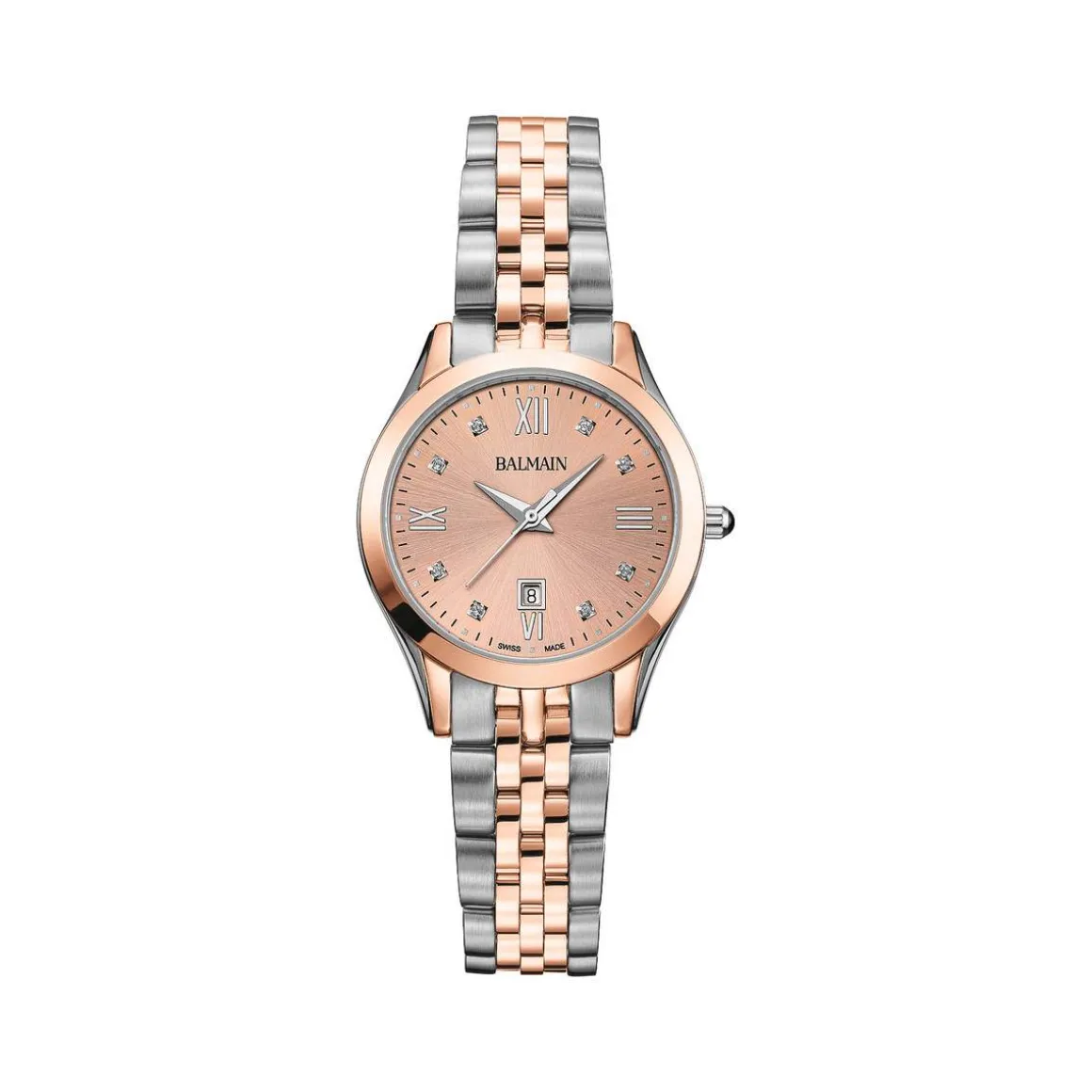 Montre BALMAIN classic R femme bracelet acier inoxydable bicolore rose