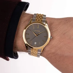 Montre BALMAIN classic R homme bracelet acier inoxydable bicolore jaune