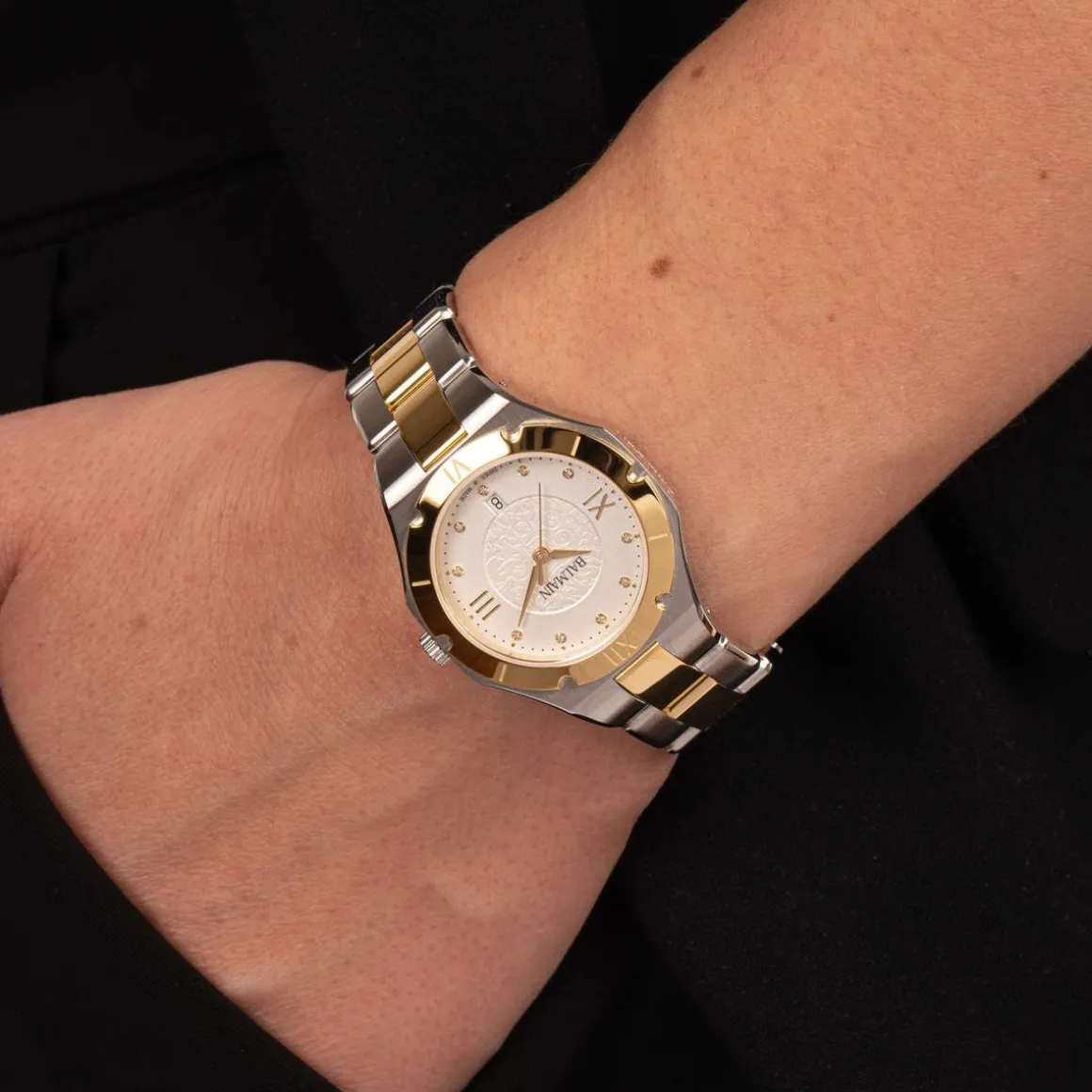 Montre BALMAIN downtown femme bracelet acier inoxydable bicolore jaune