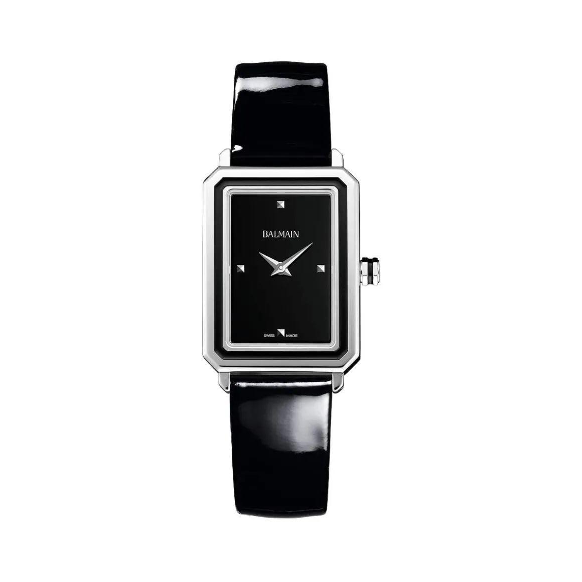 Montre Balmain femme acier cuir noir