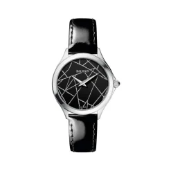 Montre Balmain femme acier cuir noir