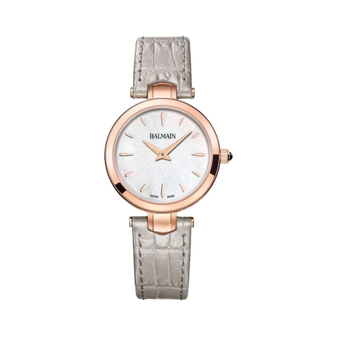 Montre Balmain femme acier doré rose cuir beige