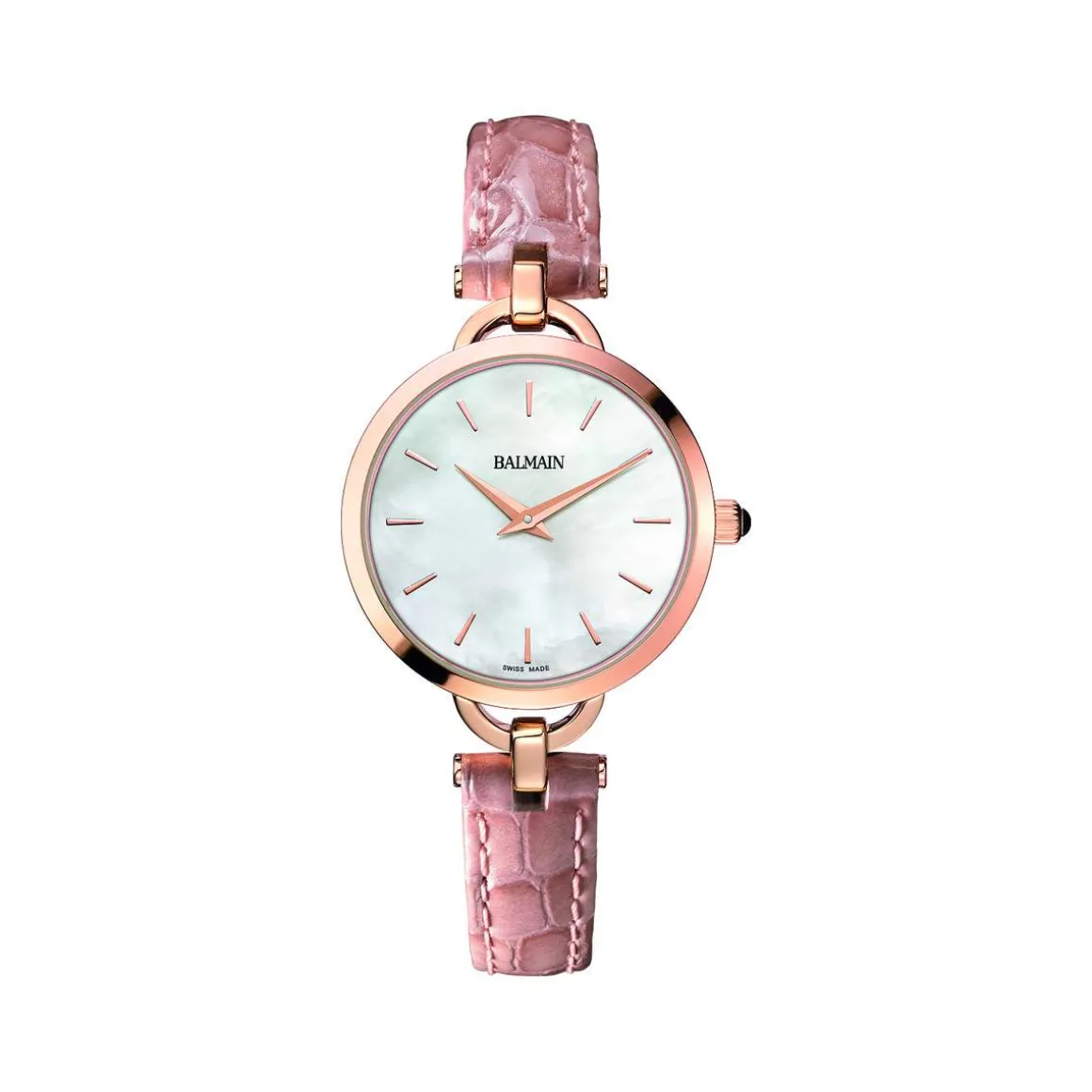 Montre Balmain femme acier rose cuir rose
