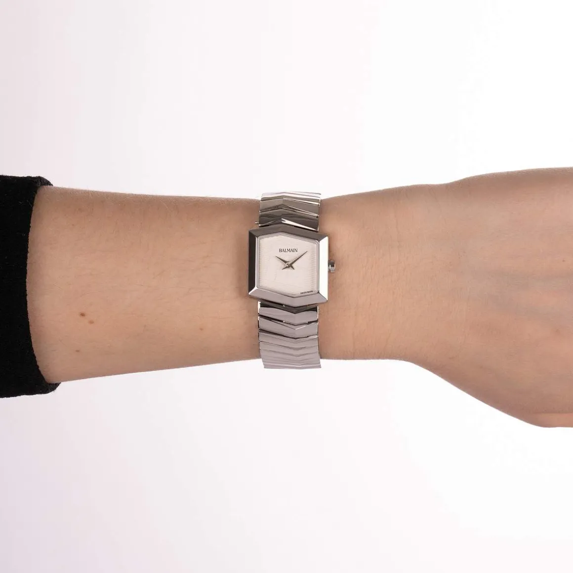 Montre BALMAIN taffetas femme bracelet acier inoxydable gris