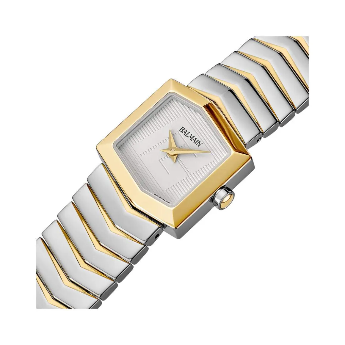 Montre BALMAIN taffetas femme bracelet acier inoxydable bicolore jaune