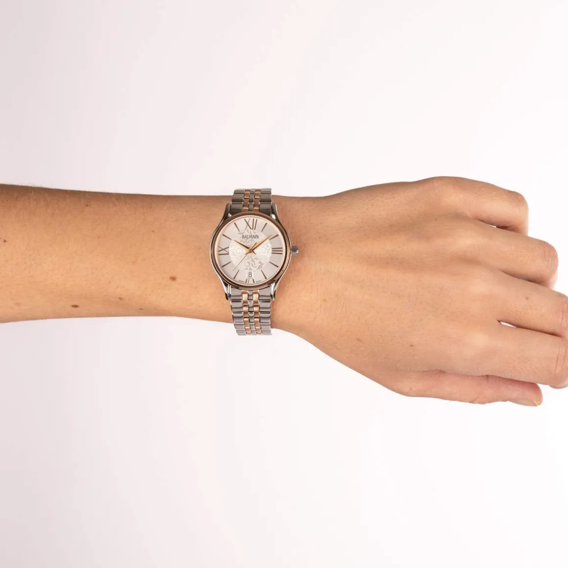 Montre BALMAIN tradition femme bracelet acier inoxydable bicolore rose
