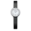 Montre Baume & Mercier Promesse femme acier bracelet double tour cuir bleu
