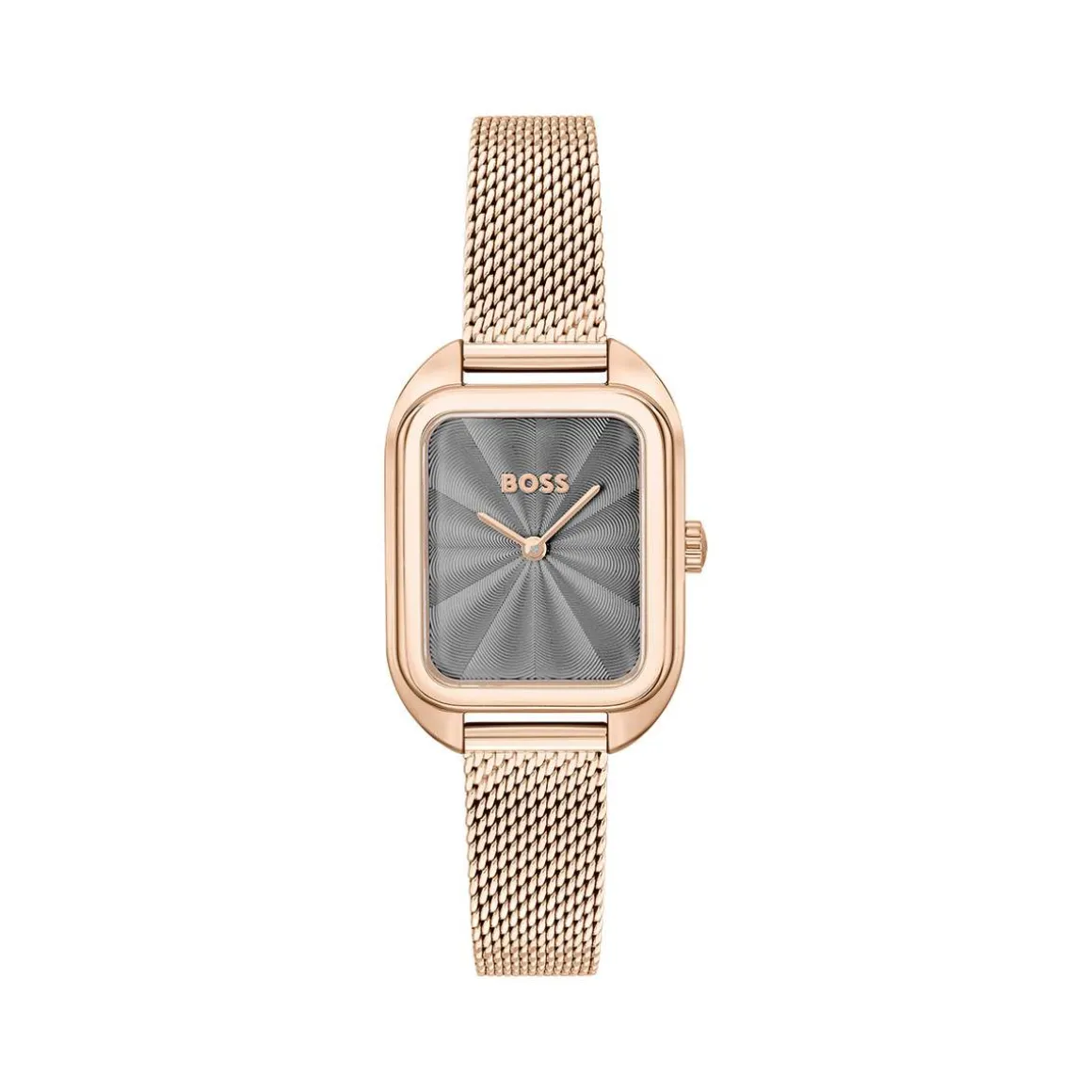Montre BOSS Business femme bracelet acier doré rose