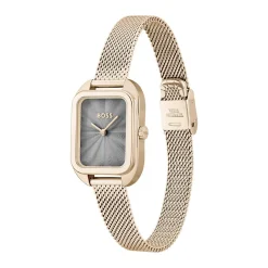 Montre BOSS Business femme bracelet acier doré rose