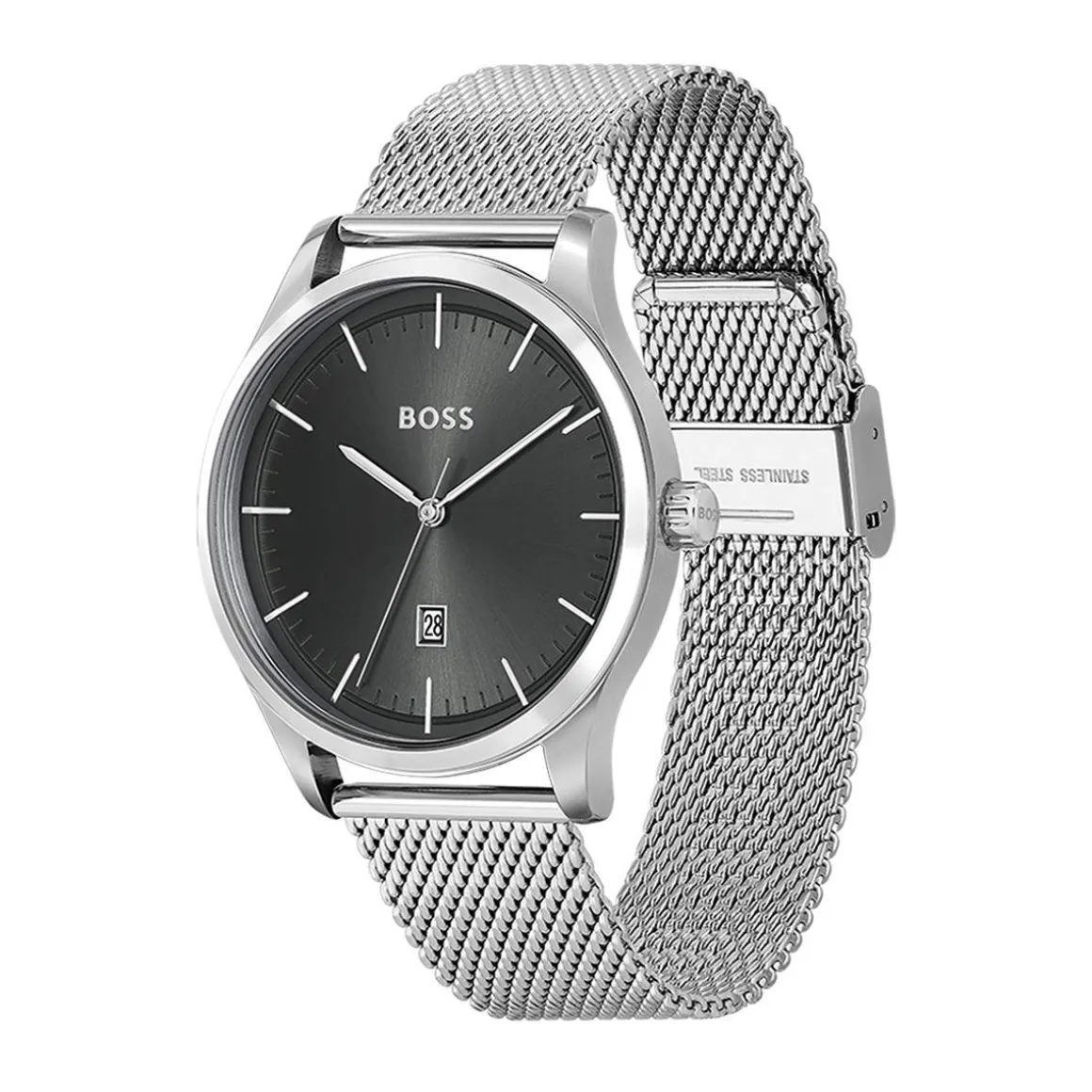 Montre BOSS Business homme bracelet acier gris