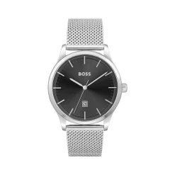 Montre BOSS Business homme bracelet acier gris