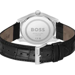 Montre BOSS business homme bracelet cuir noir