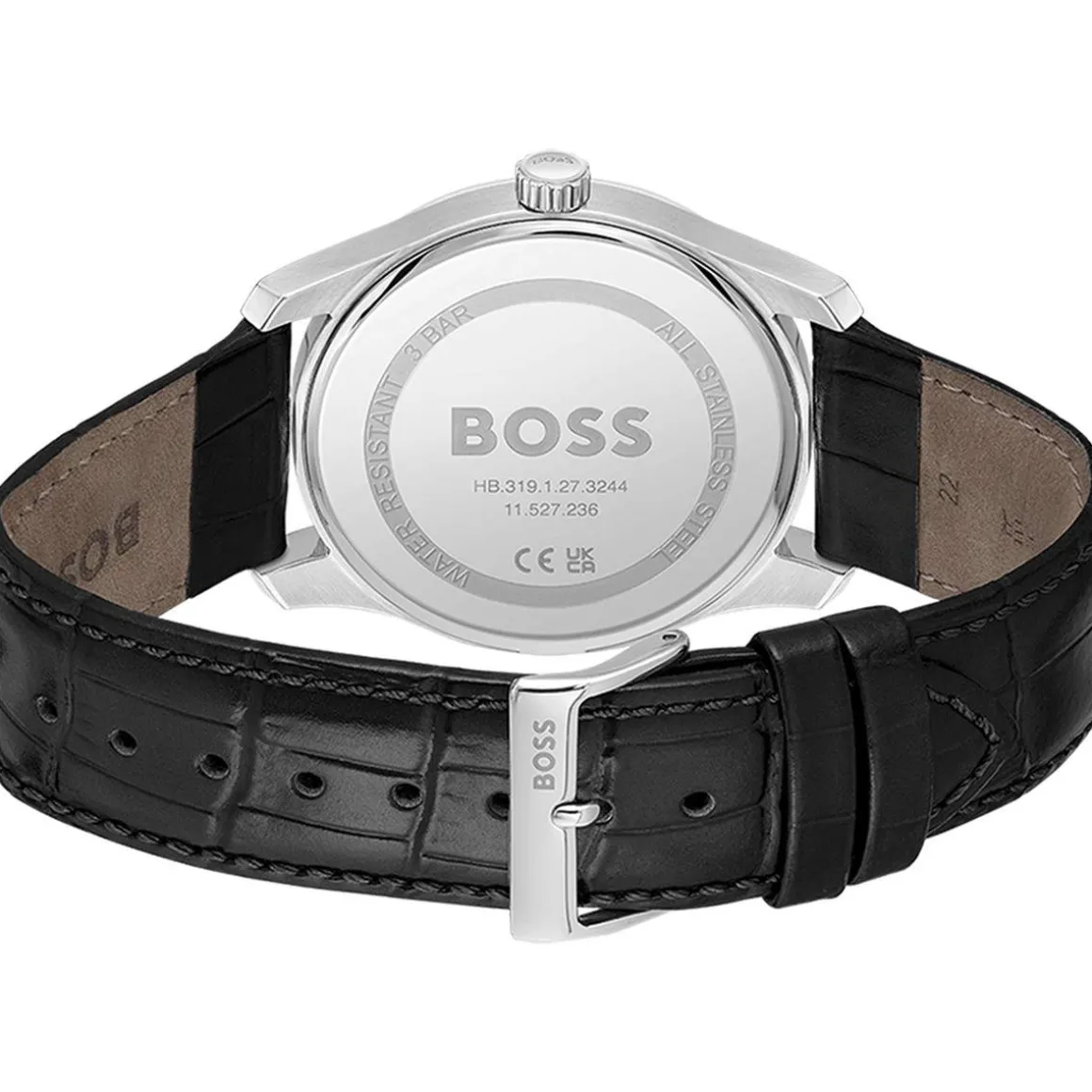 Montre BOSS business homme bracelet cuir noir