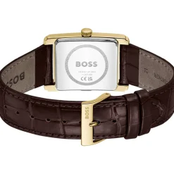 Montre BOSS desk homme bracelet cuir marron