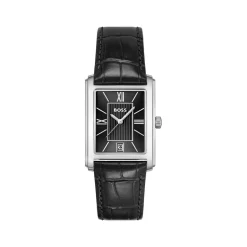 Montre BOSS desk homme bracelet cuir noir