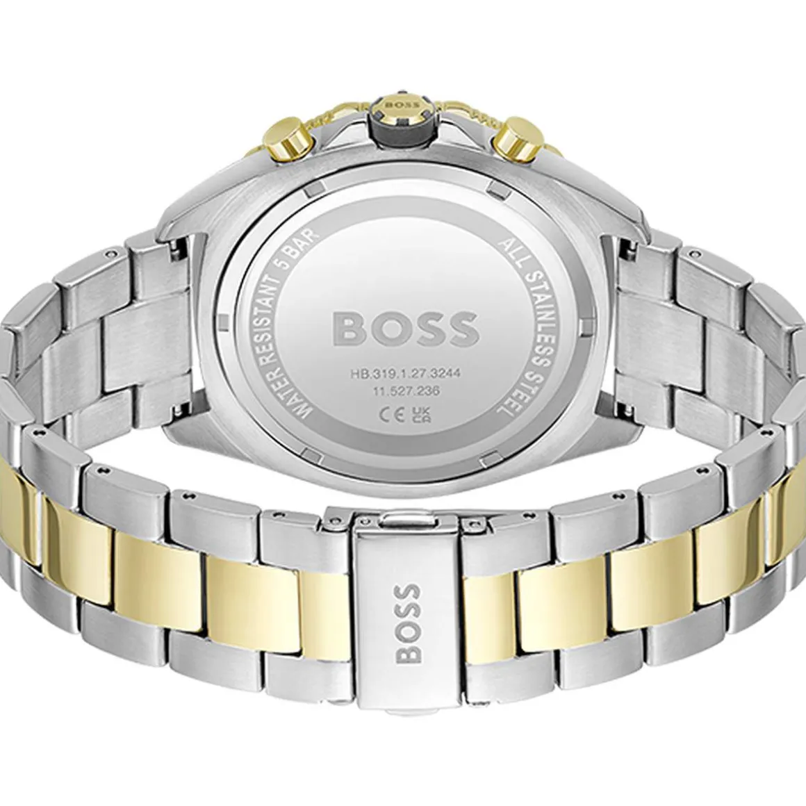 Montre BOSS Energy homme bracelet acier bicolore doré jaune