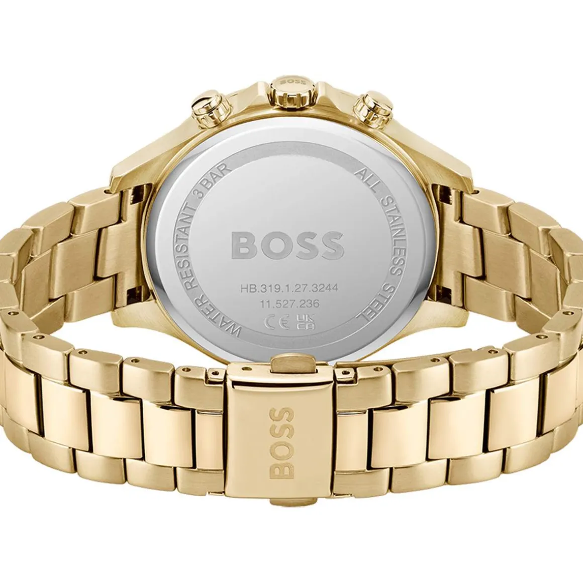 Montre Boss femme bracelet acier dore jaune