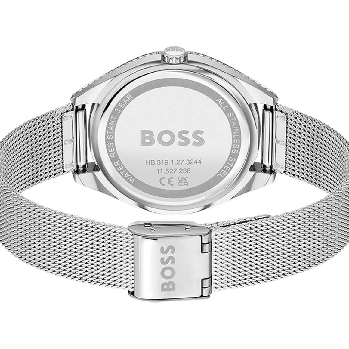 Montre Boss femme bracelet acier argent