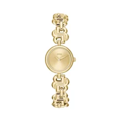 MONTRE BOSS FEMME Double b dressy acier doré