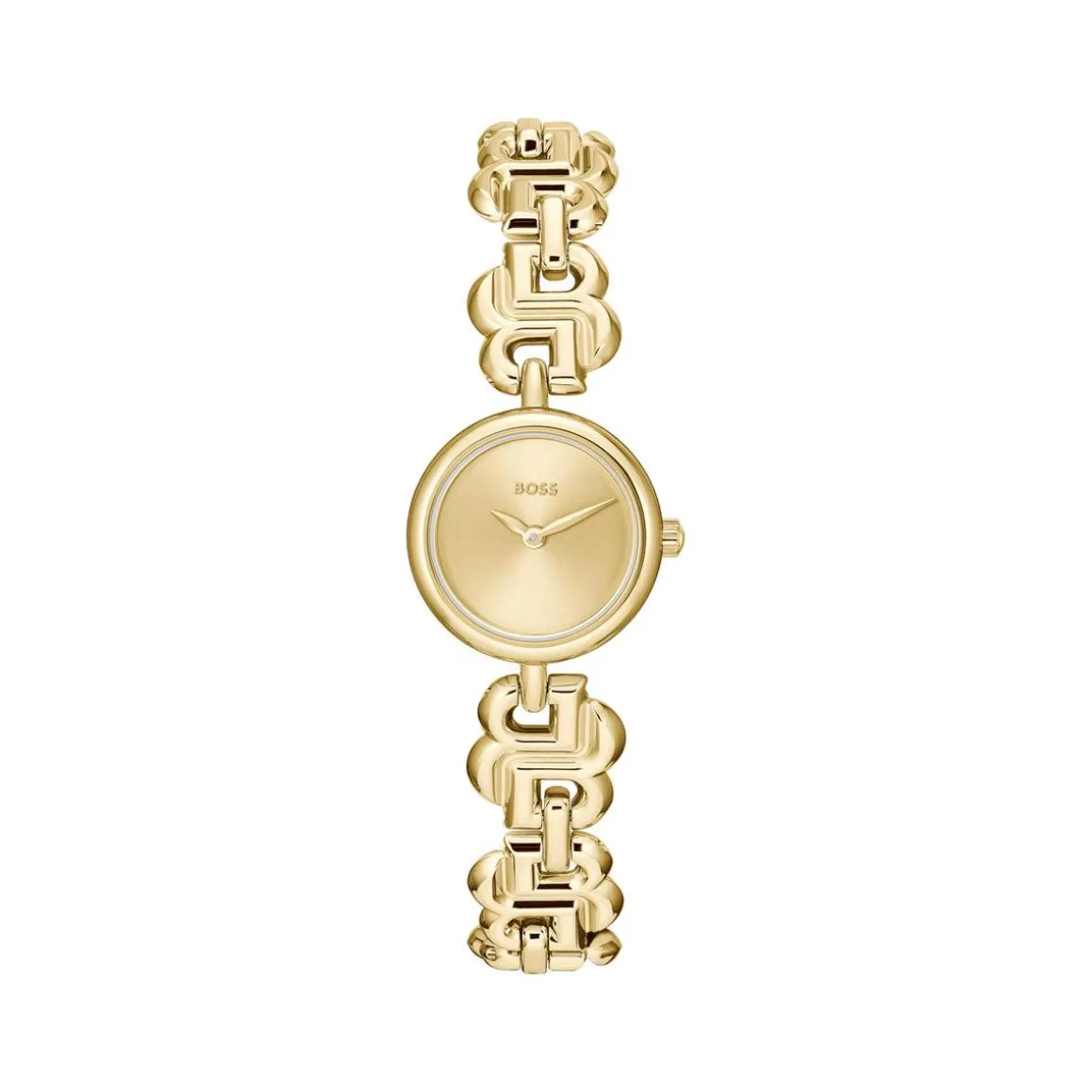 MONTRE BOSS FEMME Double b dressy acier doré