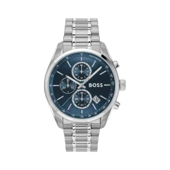 Montre BOSS Grand Prix 44 homme cadran bleu bracelet acier