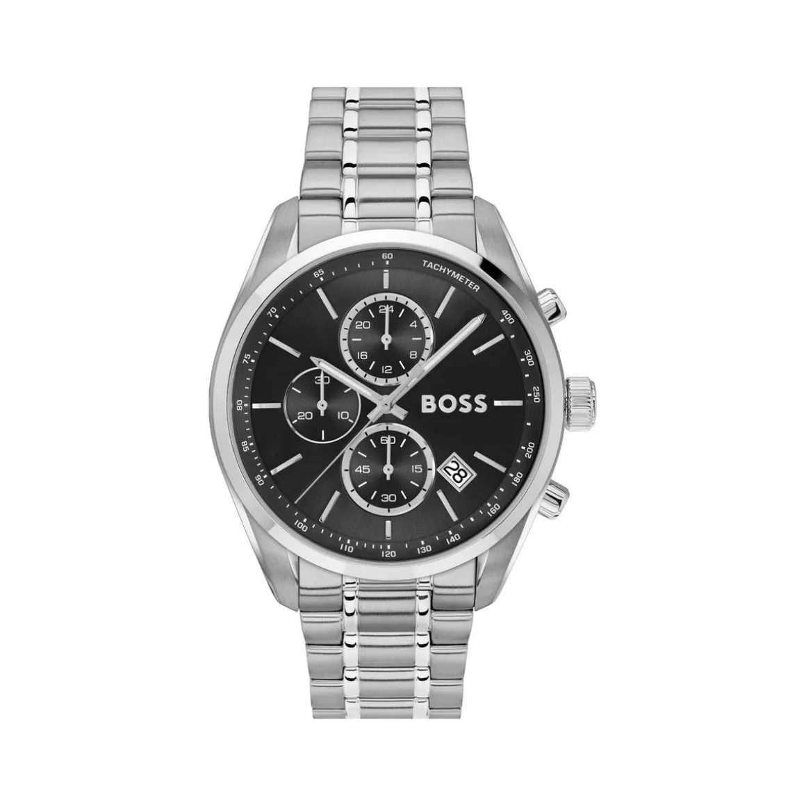 Montre BOSS Grand Prix 44 homme cadran noir bracelet acier