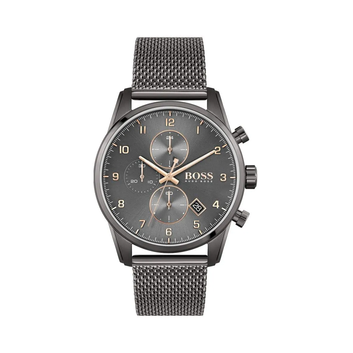 Montre Boss homme chronographe acier