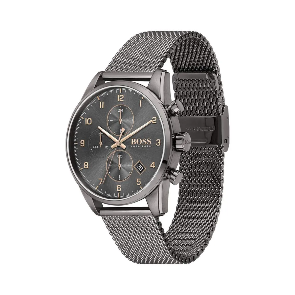 Montre Boss homme chronographe acier