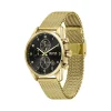 Montre Boss homme chronographe acier doré jaune