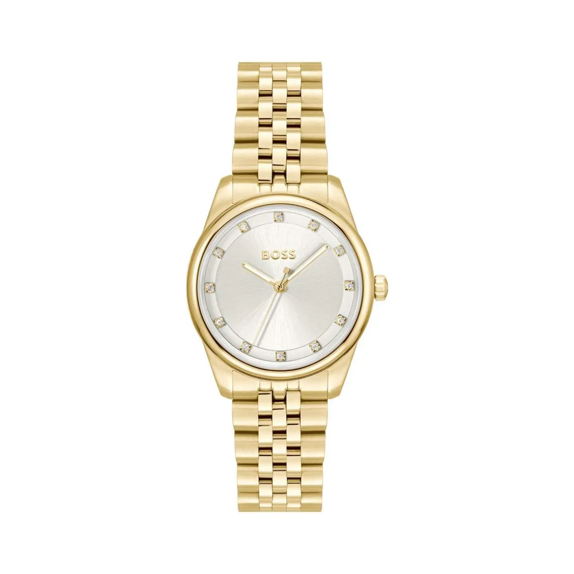 Montre BOSS modern classic femme bracelet acier inoxydable doré jaune