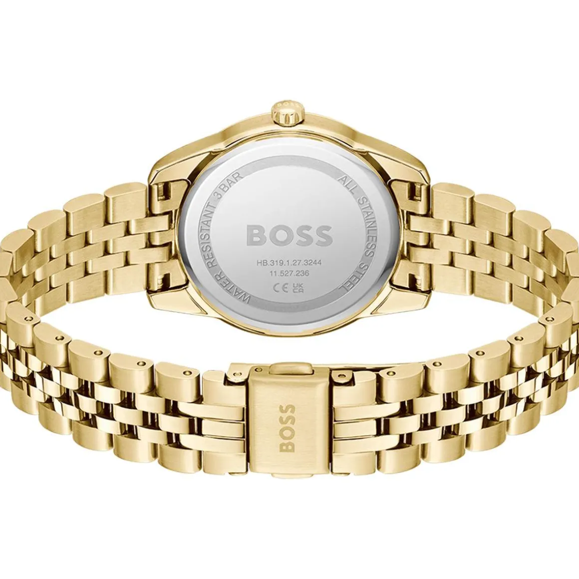 Montre BOSS modern classic femme bracelet acier inoxydable doré jaune