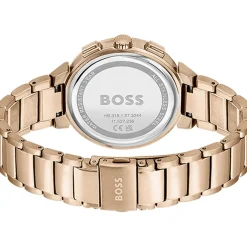 Montre BOSS One femme bracelet acier doré rose