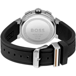 Montre BOSS One homme acier bracelet silicone noir