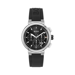 Montre BOSS One homme acier bracelet silicone noir