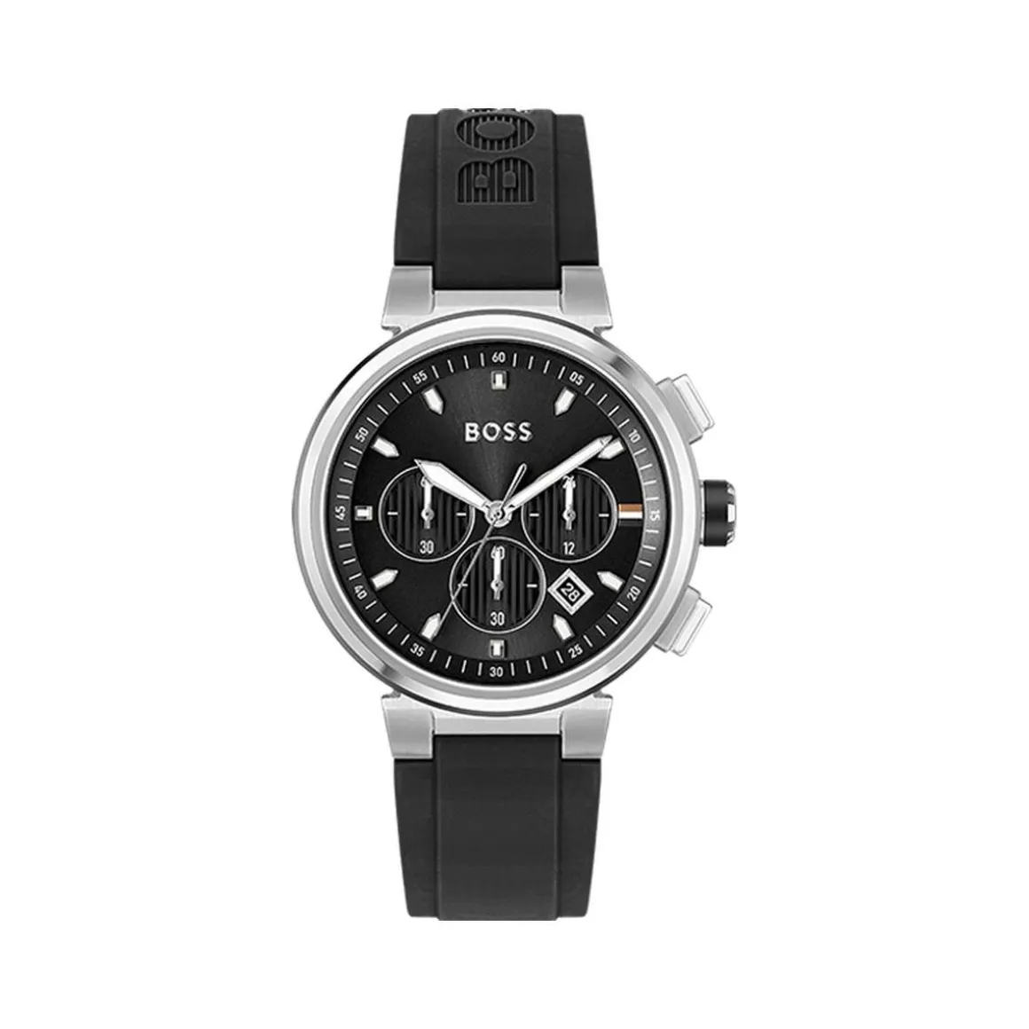 Montre BOSS One homme acier bracelet silicone noir