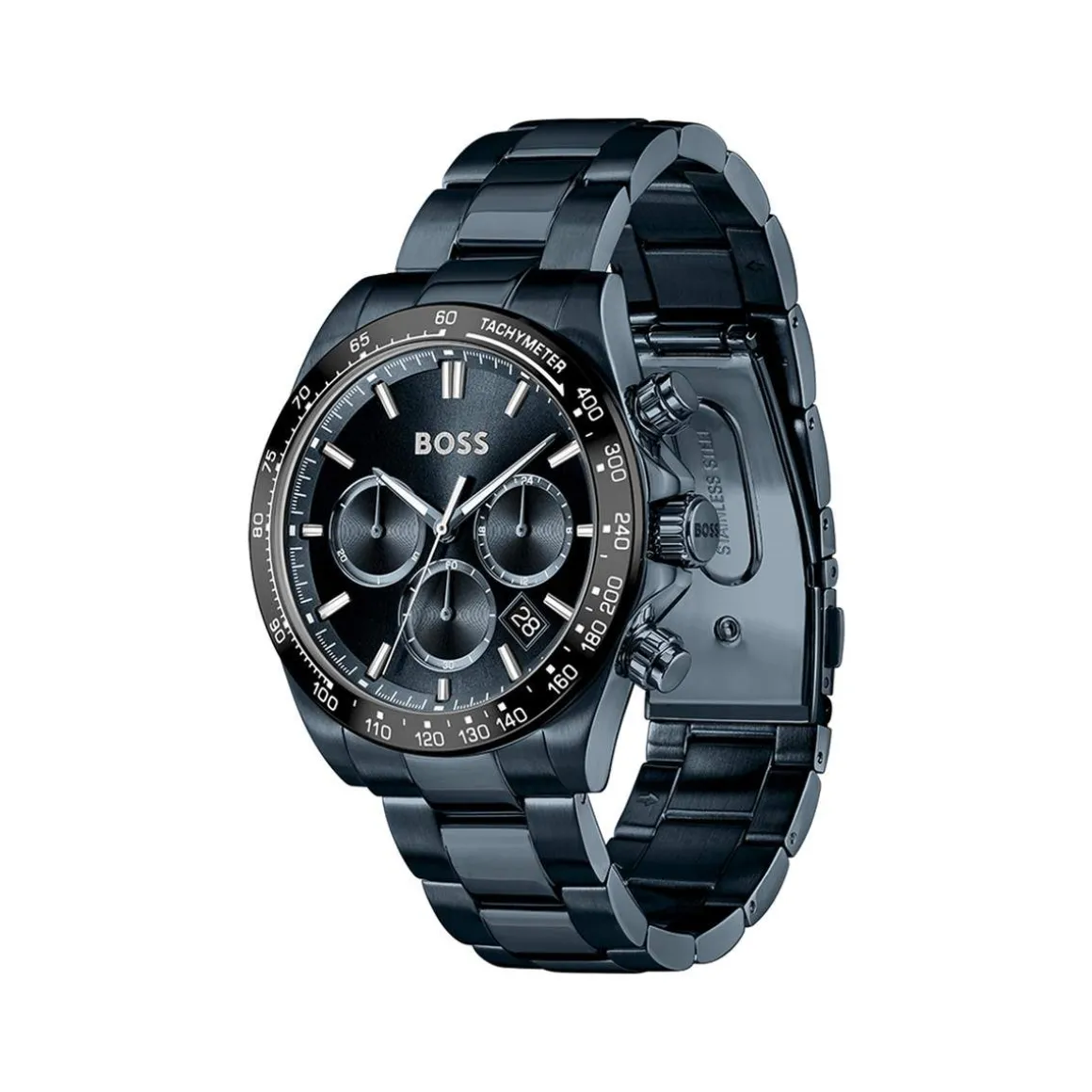 Montre BOSS sport active homme bracelet acier inoxydable bleu