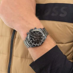 Montre BOSS sport active homme bracelet acier inoxydable bleu