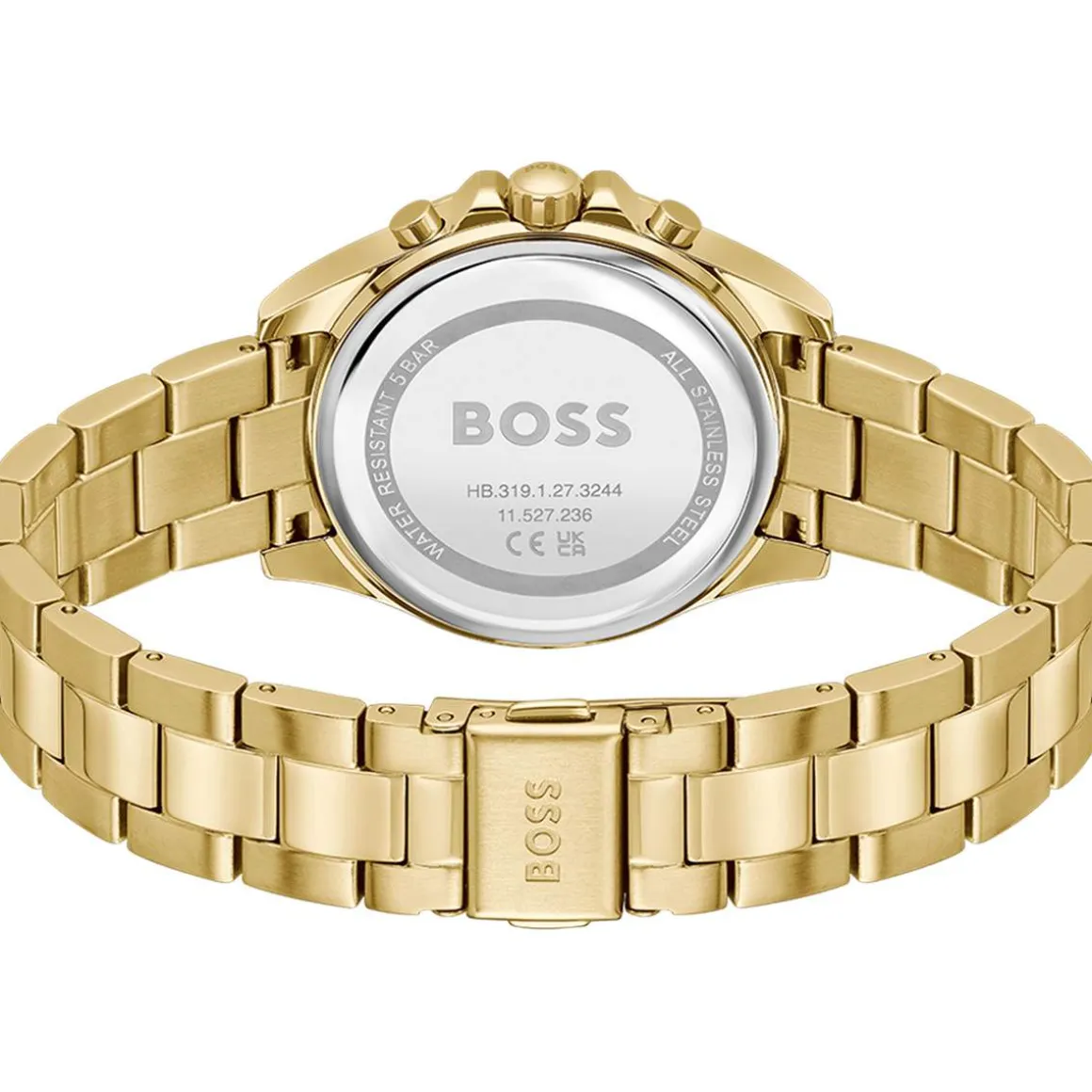 Montre BOSS sport lux femme bracelet acier inoxydable doré jaune