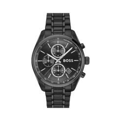 Montre BOSS sport lux homme bracelet acier inoxydable noir métalisé