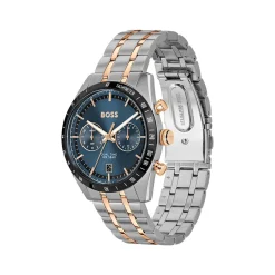 Montre BOSS sport lux homme bracelet acier inoxydable bicolore jaune