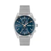 Montre BOSS sport lux homme chronographe bracelet acier inoxydable argent