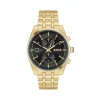 Montre BOSS sport lux homme chronographe bracelet acier inoxydable doré jaune