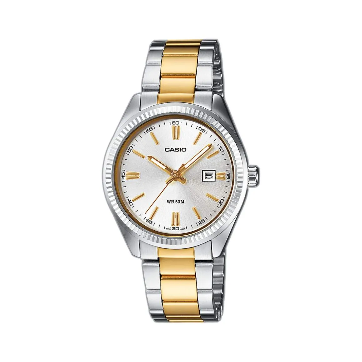 Montre CASIO femme bracelet acier inoxydable bicolore