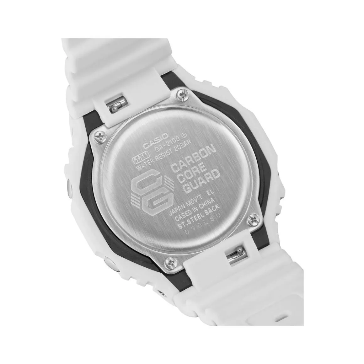 Montre CASIO G-SHOCK homme bracelet résine blanc