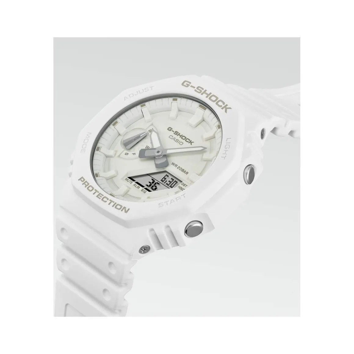 Montre CASIO G-SHOCK homme bracelet résine blanc