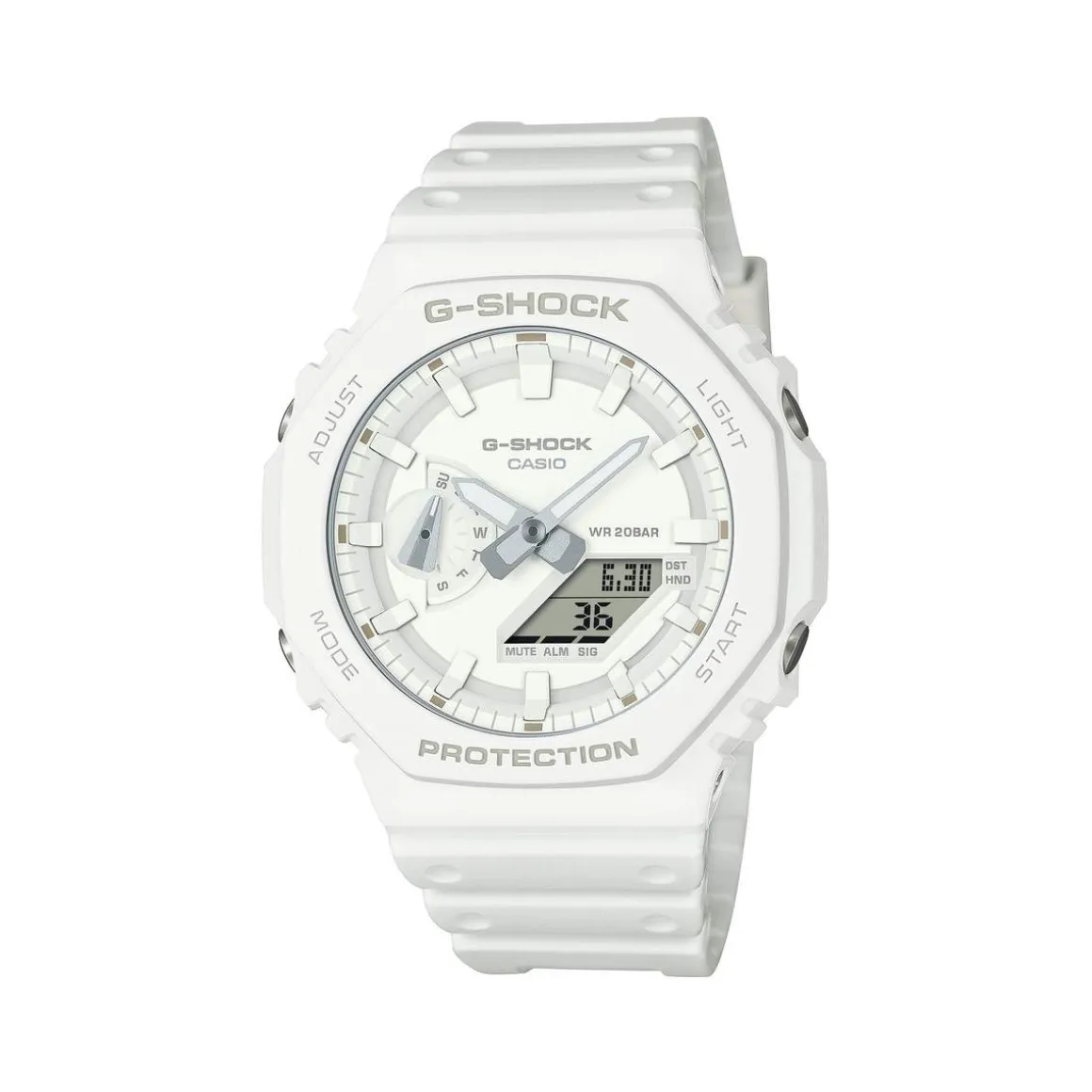 Montre CASIO G-SHOCK homme bracelet résine blanc