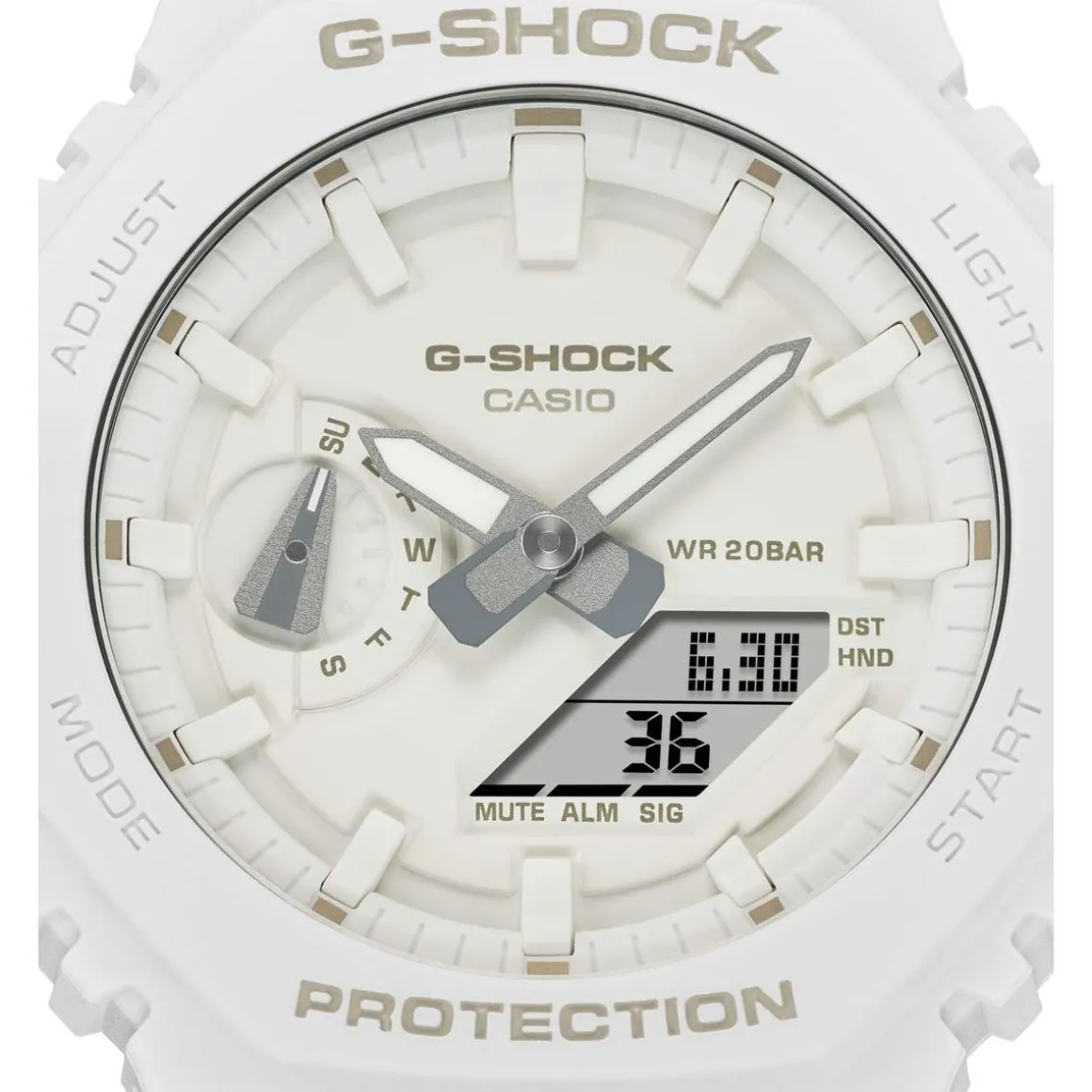 Montre CASIO G-SHOCK homme bracelet résine blanc
